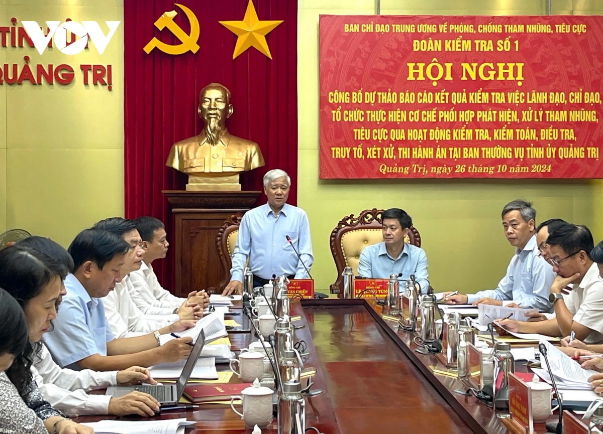 ban chỉ đạo trung ương về phòng chống tham nhũng làm việc tại quảng trị hình ảnh 1 ban chi dao trung uong ve phong chong tham nhung lam viec tai quang tri hinh anh 1