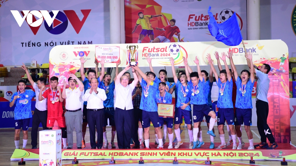 be mac giai futsal hdbank sinh vien khu vuc ha noi 2024 hinh anh 12