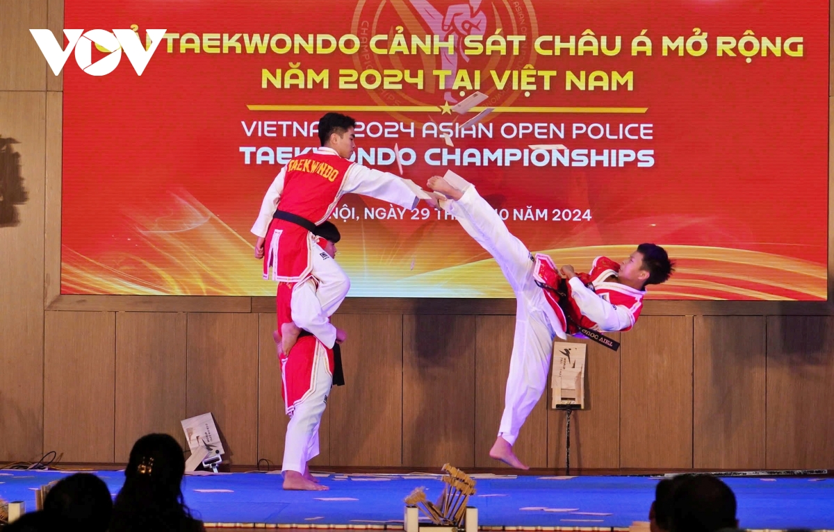 44 doan canh sat quoc te tham du giai taekwondo canh sat chau A mo rong nam 2024 hinh anh 3