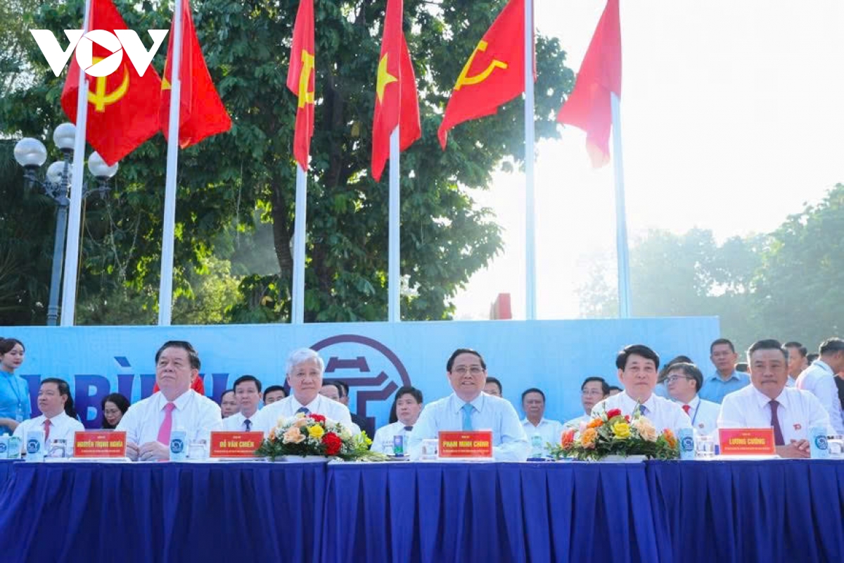 thu tuong pham minh chinh du ngay hoi van hoa vi hoa binh tai ha noi hinh anh 1