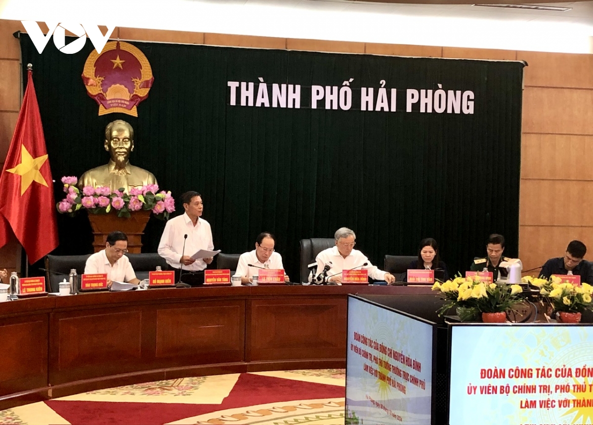pho thu tuong thuong truc nguyen hoa binh lam viec voi lanh dao tp. hai phong hinh anh 1