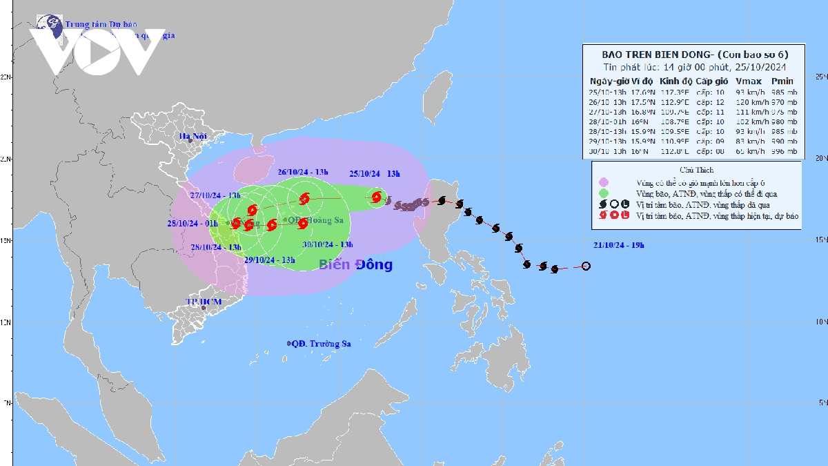 Bão số 6 giật cấp 12, có diễn biến rất phức tạp