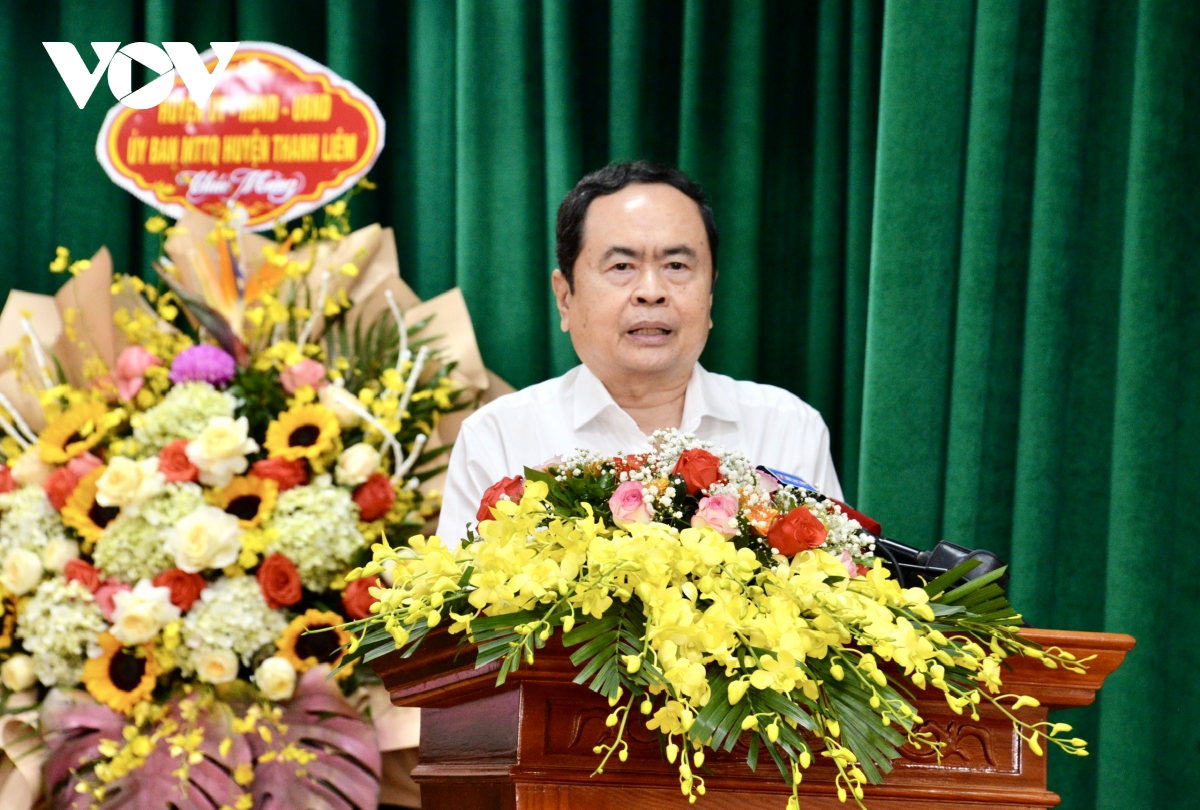 Chủ tịch Quốc hội Trần Thanh Mẫn dự Ngày hội đại đoàn kết tại tỉnh Hà Nam