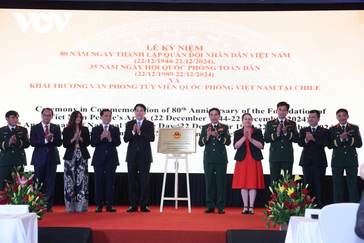 chủ tịch nước dự khai trương văn phòng tùy viên quốc phòng việt nam tại chile hình ảnh 1 chu tich nuoc du khai truong van phong tuy vien quoc phong viet nam tai chile hinh anh 1