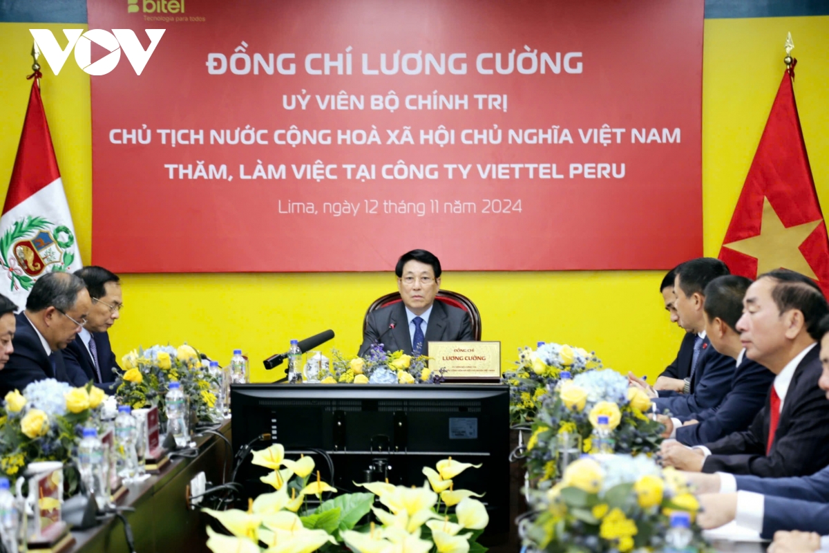 chu tich nuoc luong cuong tham va lam viec tai cong ty vien thong bitel hinh anh 1 chu tich nuoc luong cuong tham va lam viec tai cong ty vien thong bitel hinh anh 1