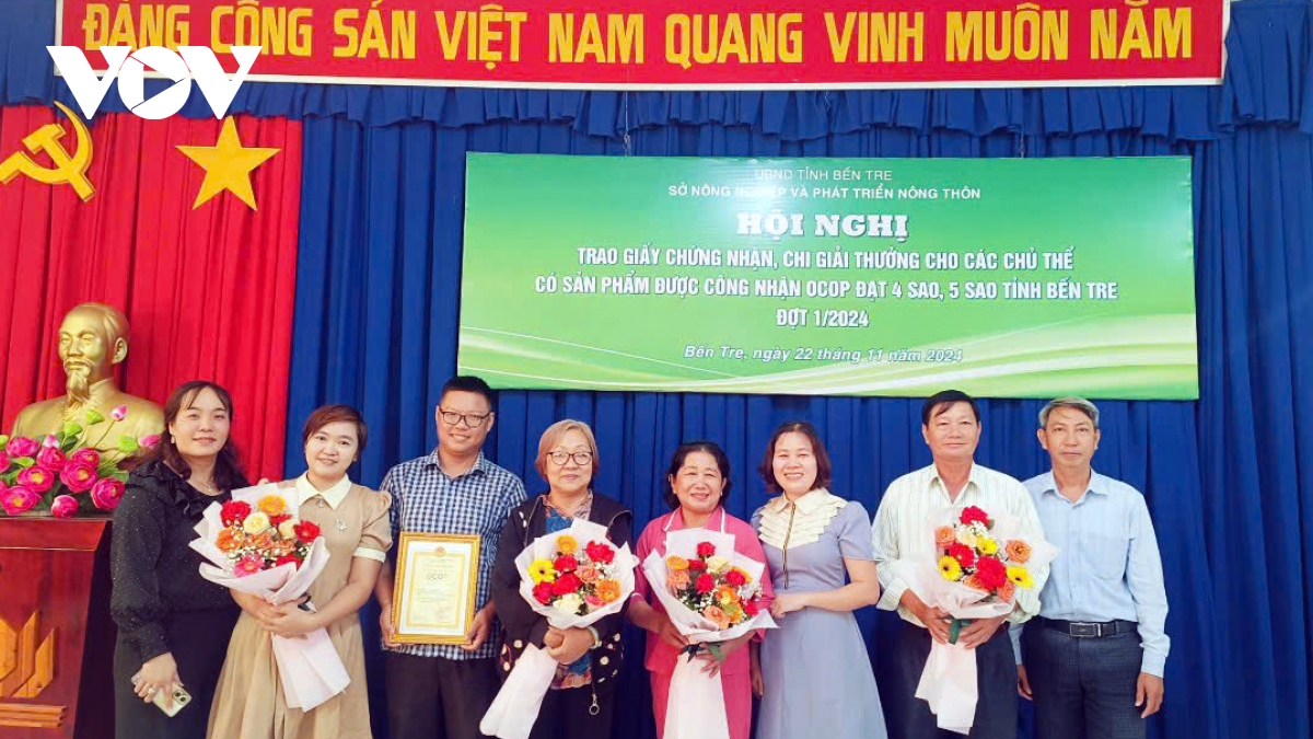 Bến Tre công nhận thêm 11 sản phẩm OCOP