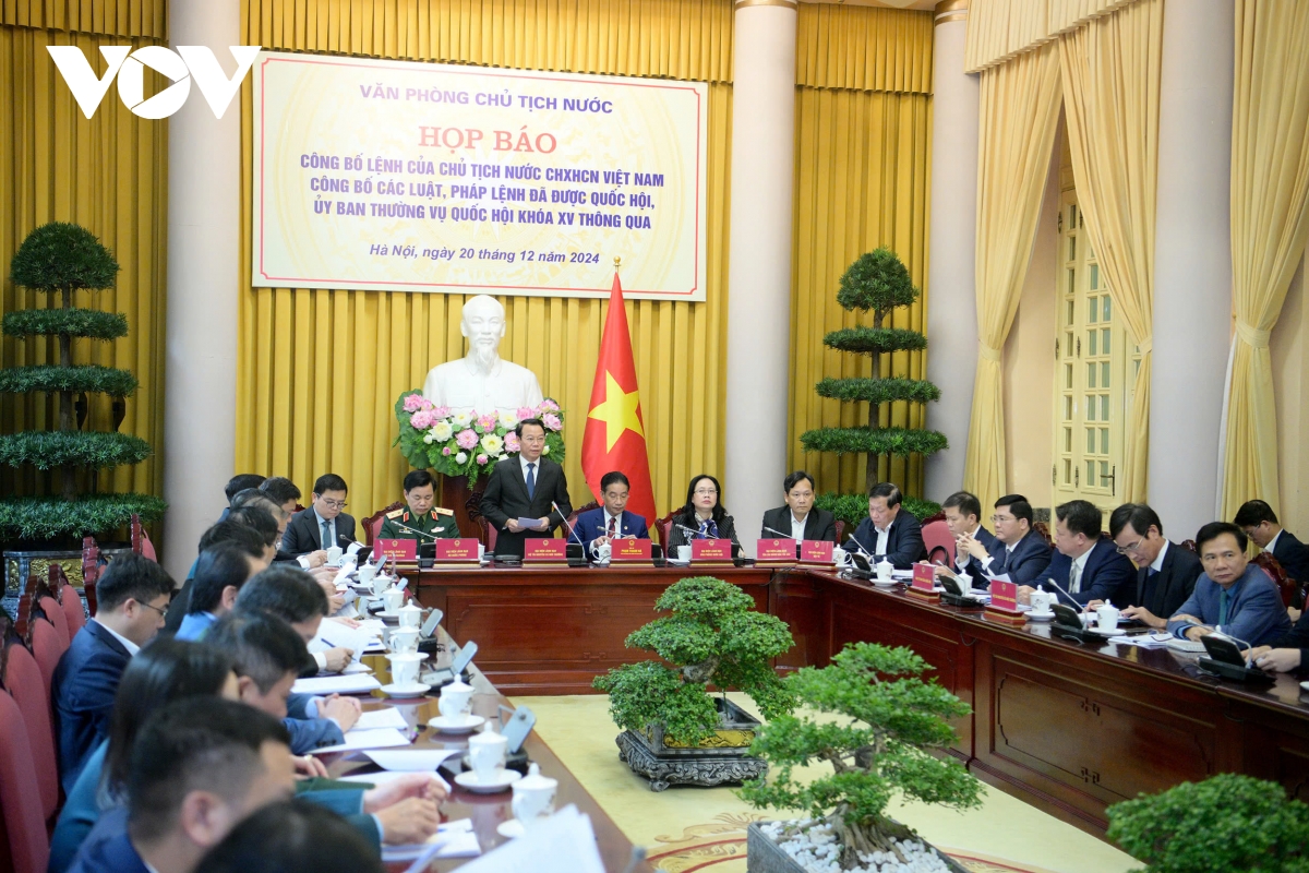 công bố lệnh của chủ tịch nước về các luật, pháp lệnh vừa được quốc hội khóa 15 thông qua hình ảnh 1 cong bo lenh cua chu tich nuoc ve cac luat, phap lenh vua duoc quoc hoi khoa 15 thong qua hinh anh 1