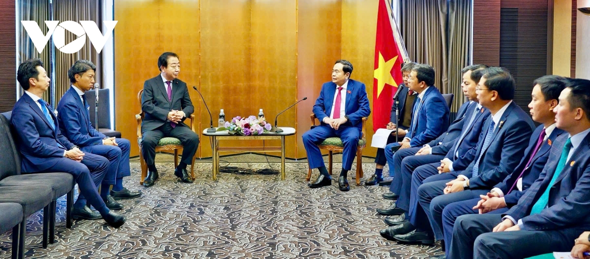 Chủ tịch Quốc hội Trần Thanh Mẫn tiếp Chủ tịch Đảng Dân chủ Lập hiến Nhật Bản Noda Yoshihiko.
