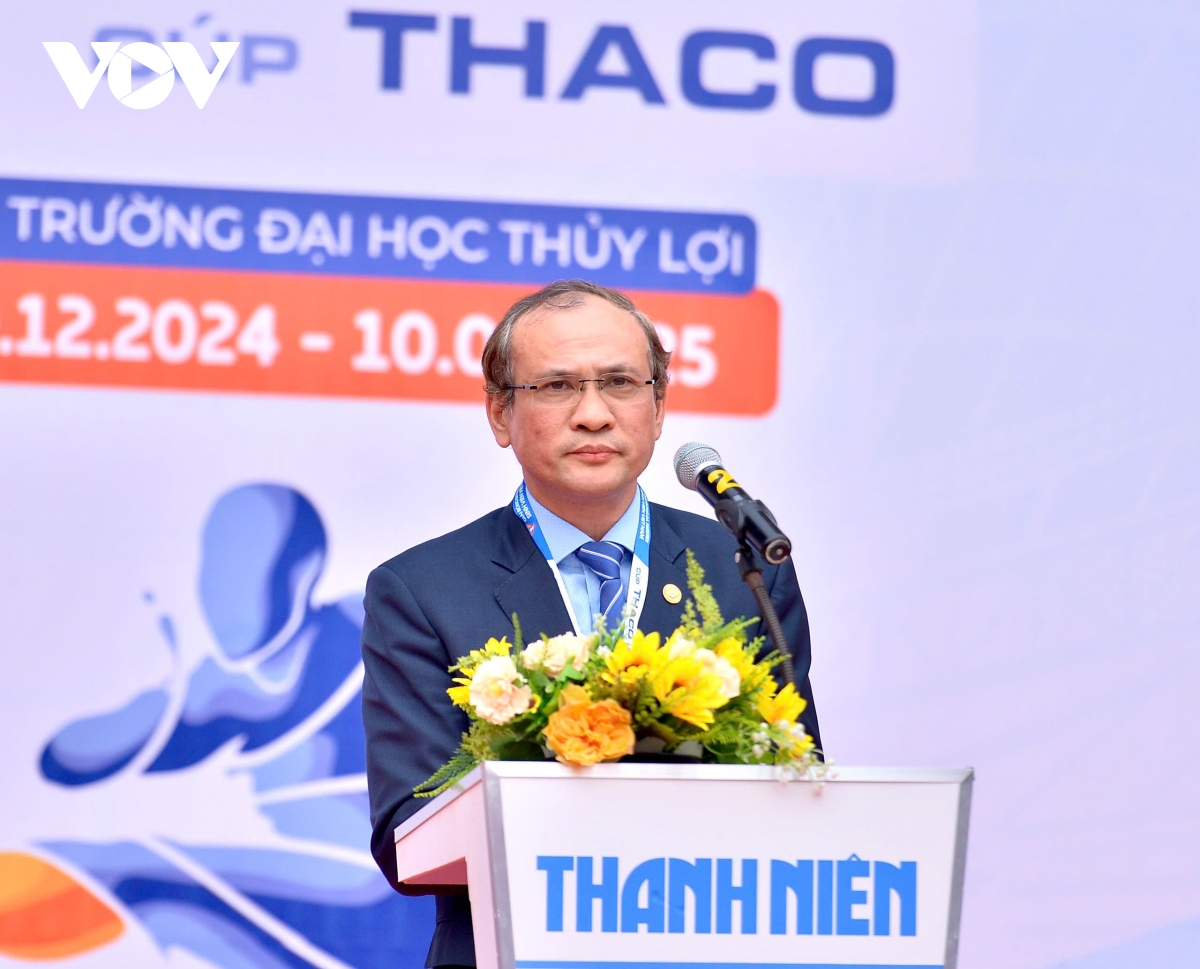 khai mac vong loai tnsv thaco cup 2025 phia bac chu nha Dh thuy loi thang tung bung hinh anh 2