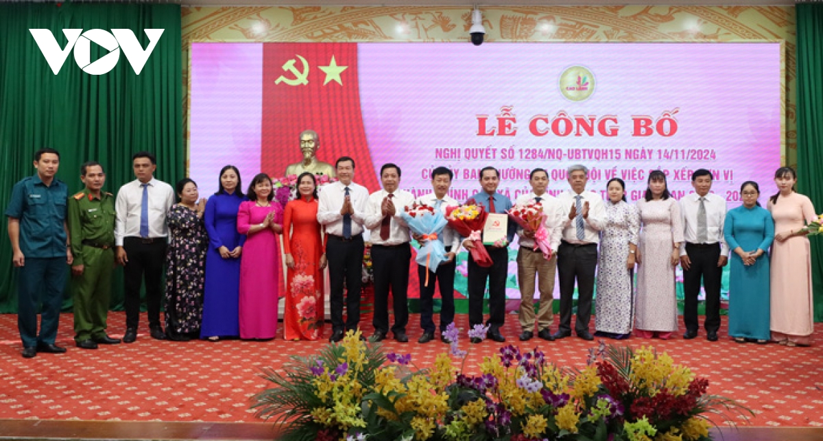 Sắp xếp đơn vị hành chính cấp xã ở thành phố Cao Lãnh