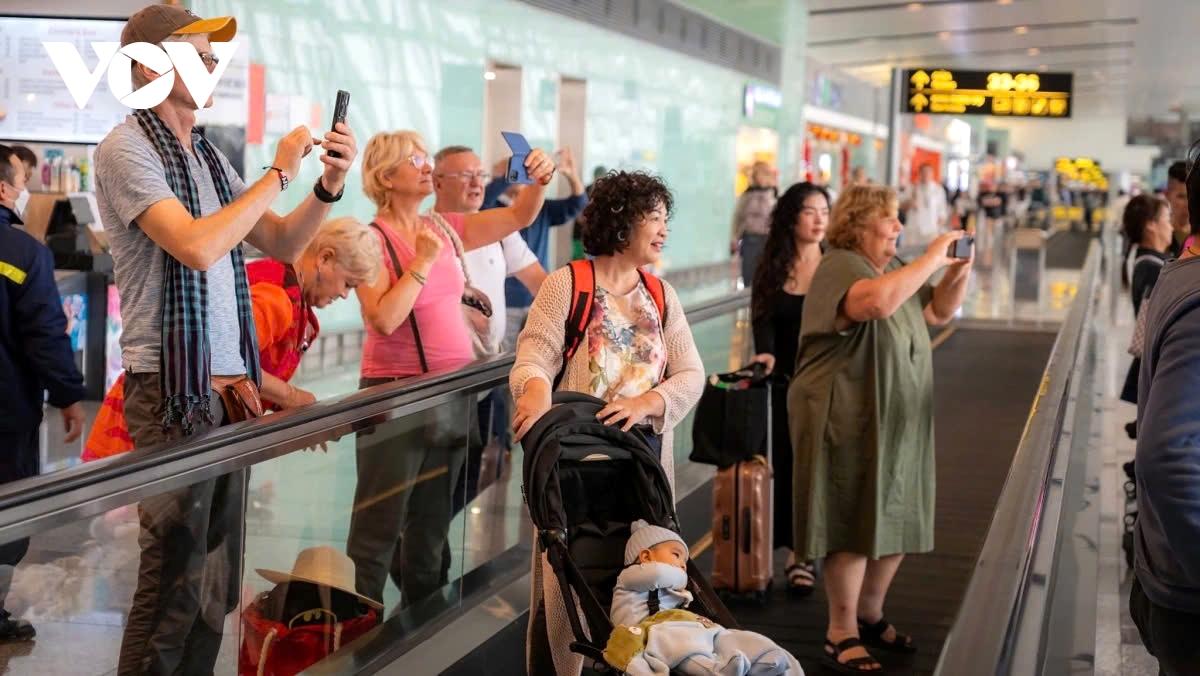 tet 2025 foreigners pleasantly greeted with lion dance at airport picture 14 tet 2025 foreigners pleasantly greeted with lion dance at airport picture 14