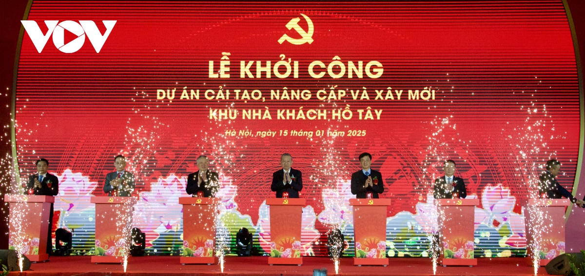 tong bi thu du le khoi cong cai tao, nang cap va xay moi khu nha khach ho tay hinh anh 2