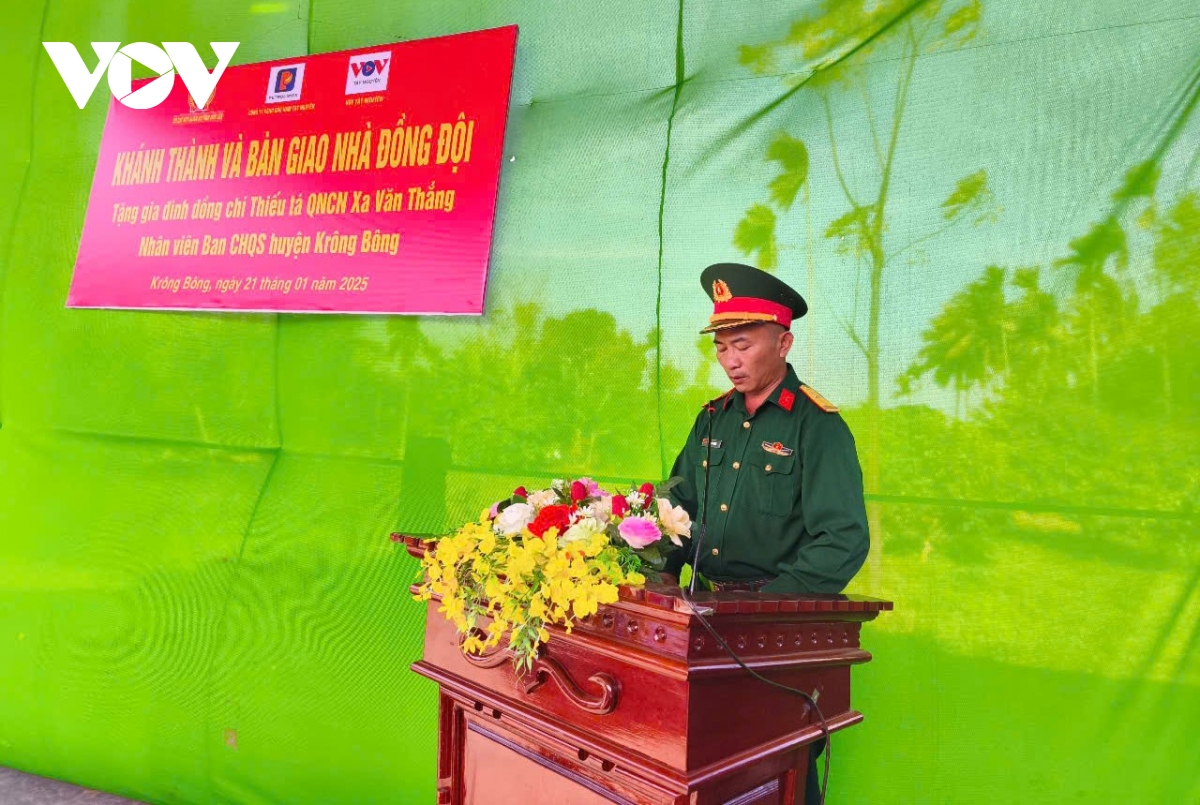 vov tây nguyên trao nhà đồng đội tặng quân nhân có hoàn cảnh khó khăn hình ảnh 2 vov tay nguyen trao nha dong doi tang quan nhan co hoan canh kho khan hinh anh 2