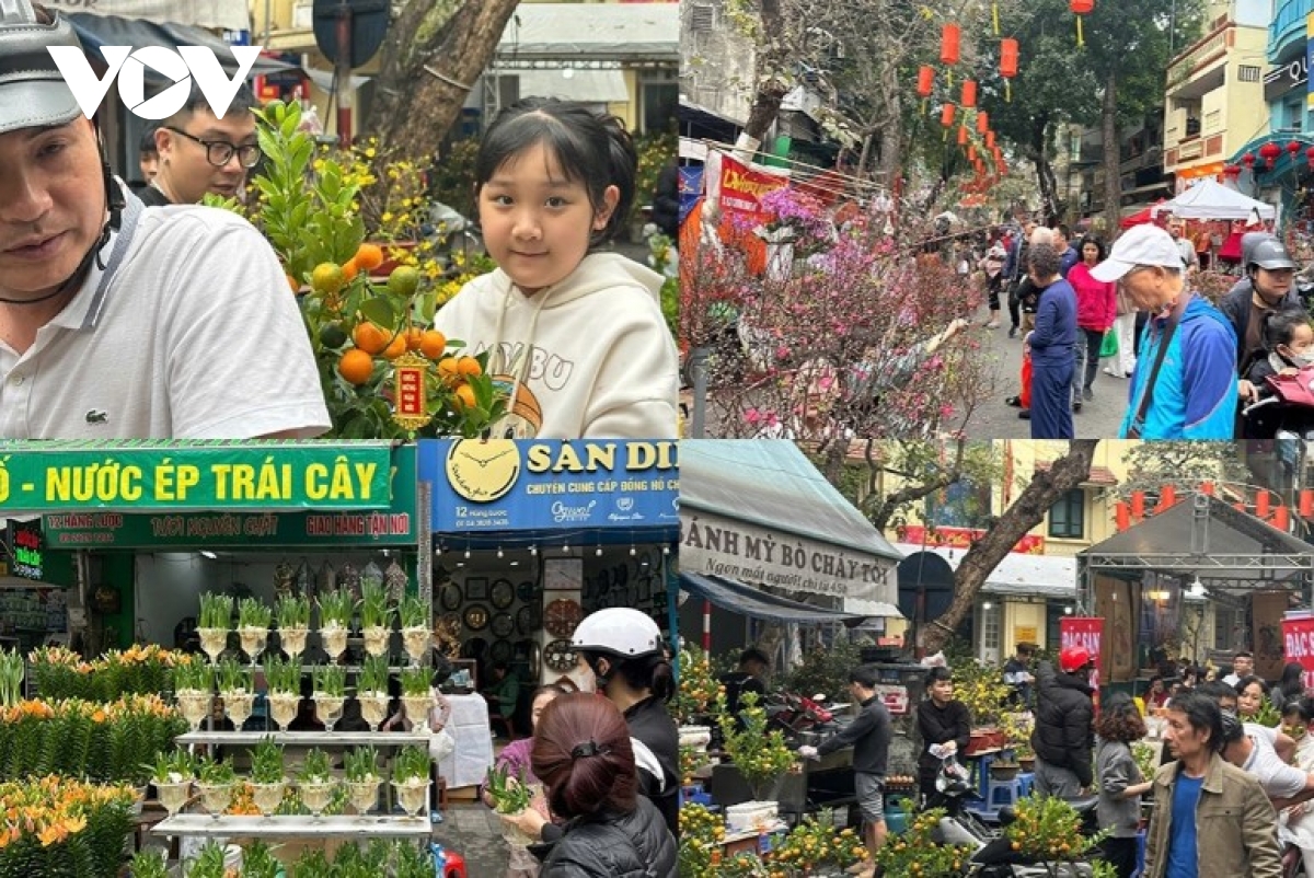 Bustling Hanoi streets gear up for Tet holiday