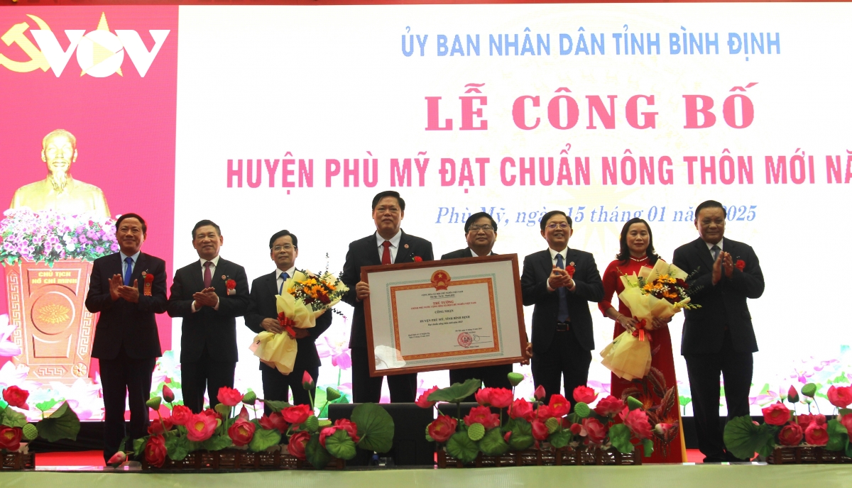 Phó Thủ tướng Hồ Đức Phớc dự lễ công bố huyện Phù Mỹ đạt chuẩn nông thôn mới