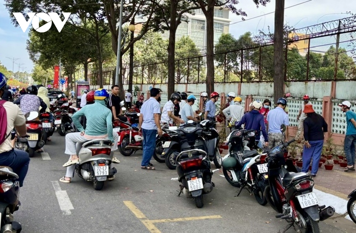 Trưa 29 Tết, thị trường cây kiểng ở Vũng Tàu vẫn nhộn nhịp