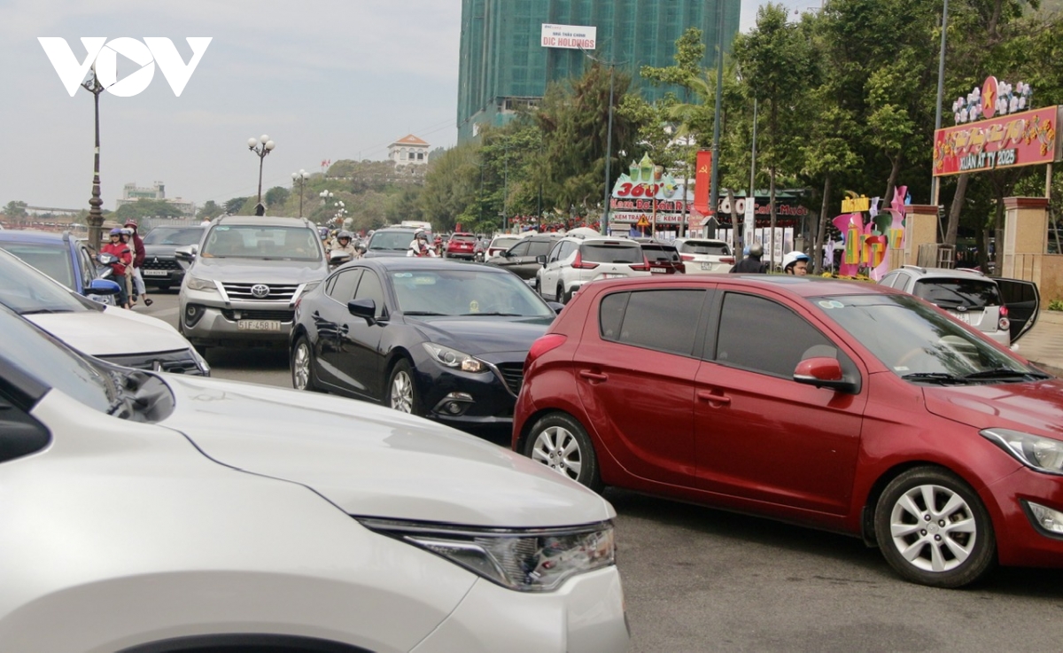 mung 2 tet, nguoi dan, du khach keo ve hoi hoa xuan vung tau hinh anh 1