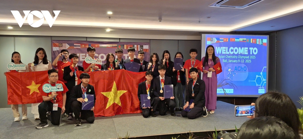 Học sinh Việt Nam giành 9 huy chương Vàng, Bạc tại Olympic Hóa học Châu Á