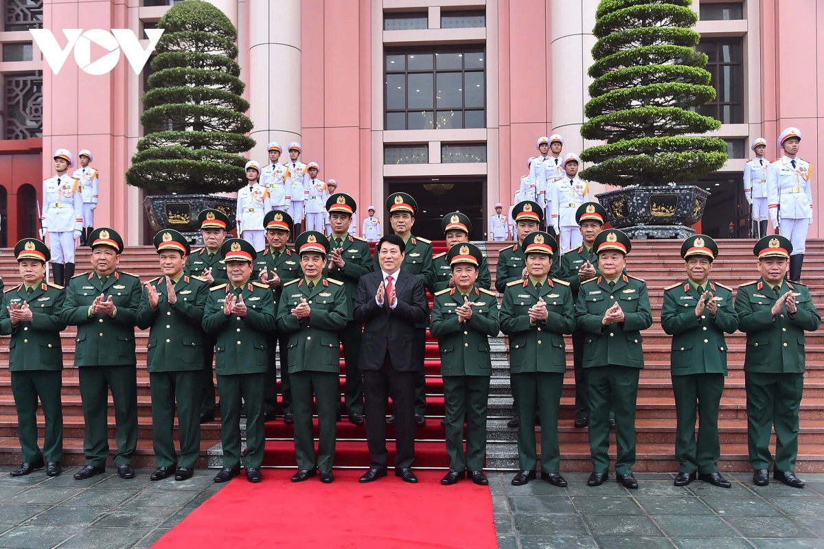 chu tich nuoc luong cuong lam viec voi bo quoc phong ve to chuc qDnd viet nam hinh anh 4