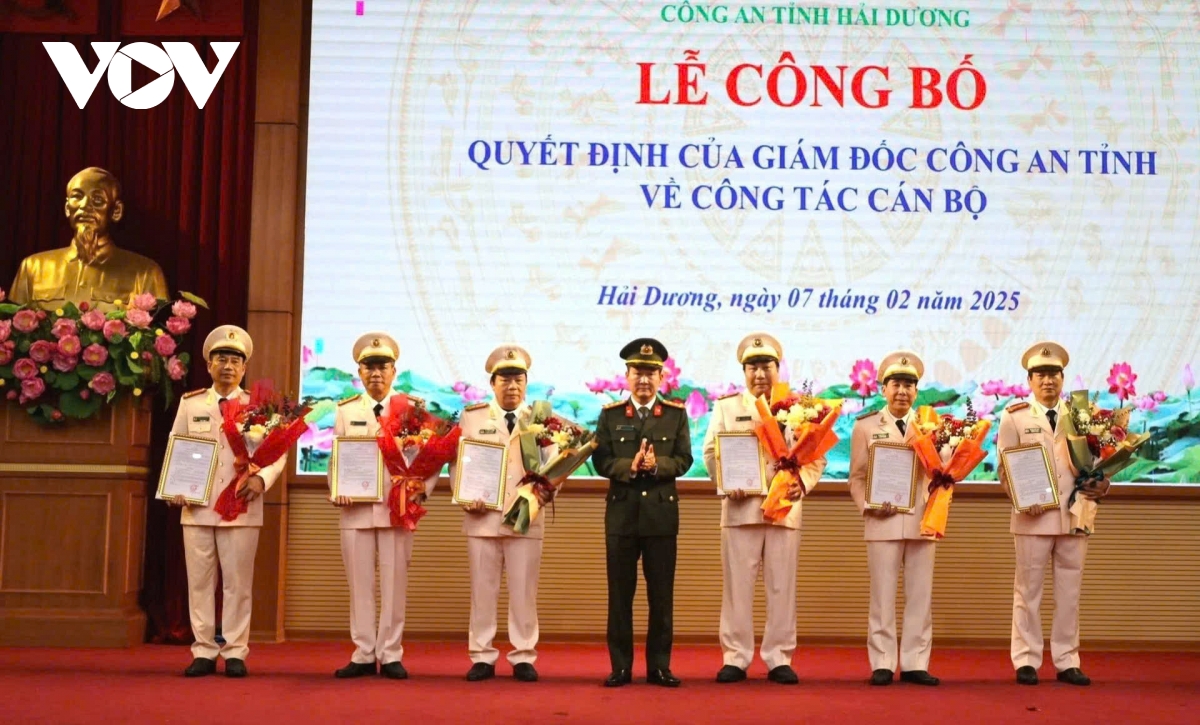 6 lãnh đạo cấp phòng Công an tỉnh Hải Dương nghỉ hưu trước tuổi