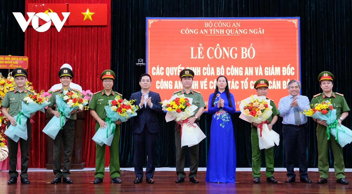 Công an Quảng Ngãi: Công bố chấm dứt hoạt động công an cấp huyện