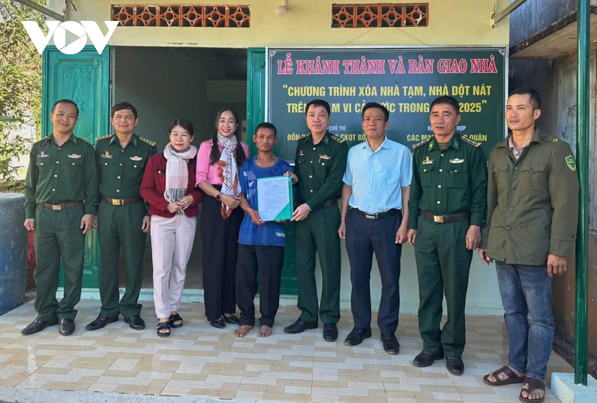 Xoá nhà tạm ở Kon Tum: Bộ đội biên phòng góp sức xây 145 căn với giá trị cao hơn