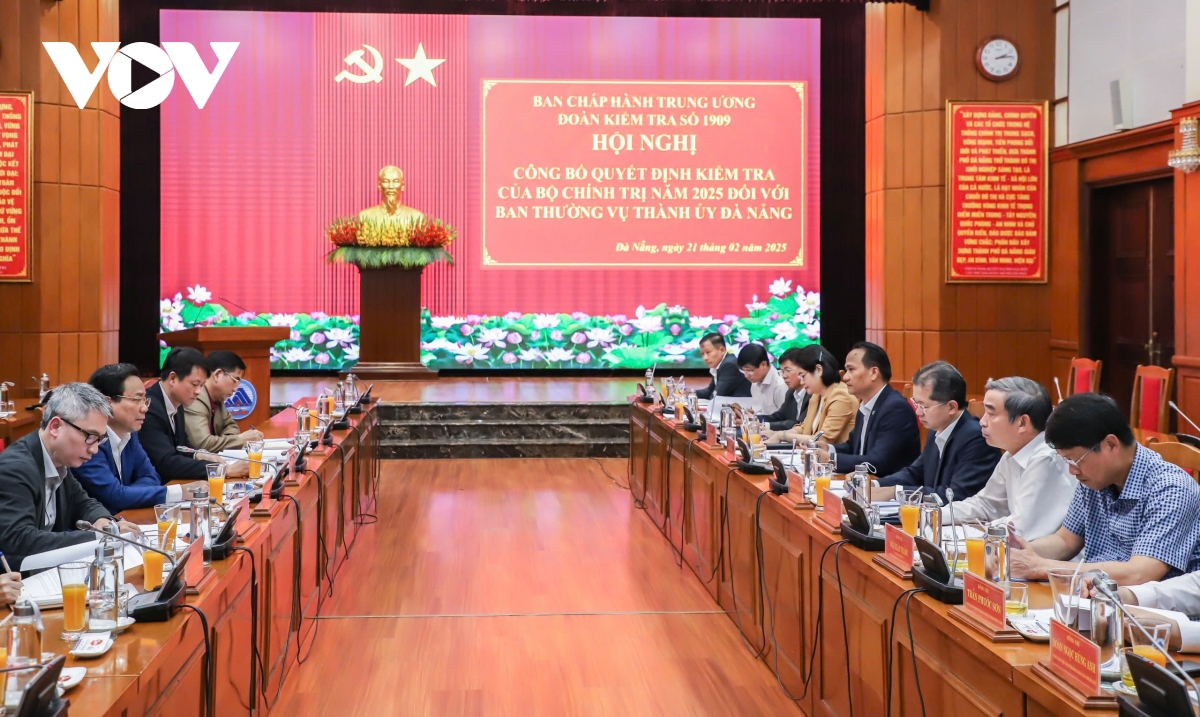 Công bố quyết định kiểm tra đối với Ban Thường vụ Thành ủy Đà Nẵng