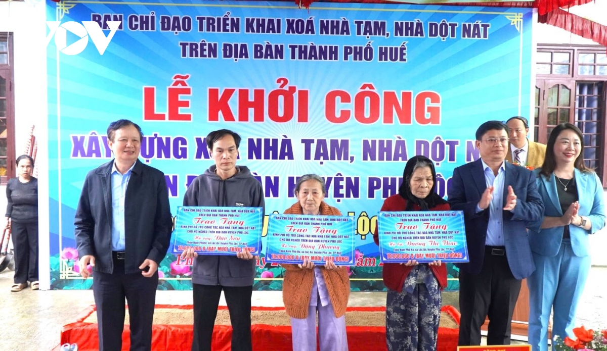 Thành phố Huế khởi công xoá nhà tạm, nhà dột nát tại huyện Phú Lộc