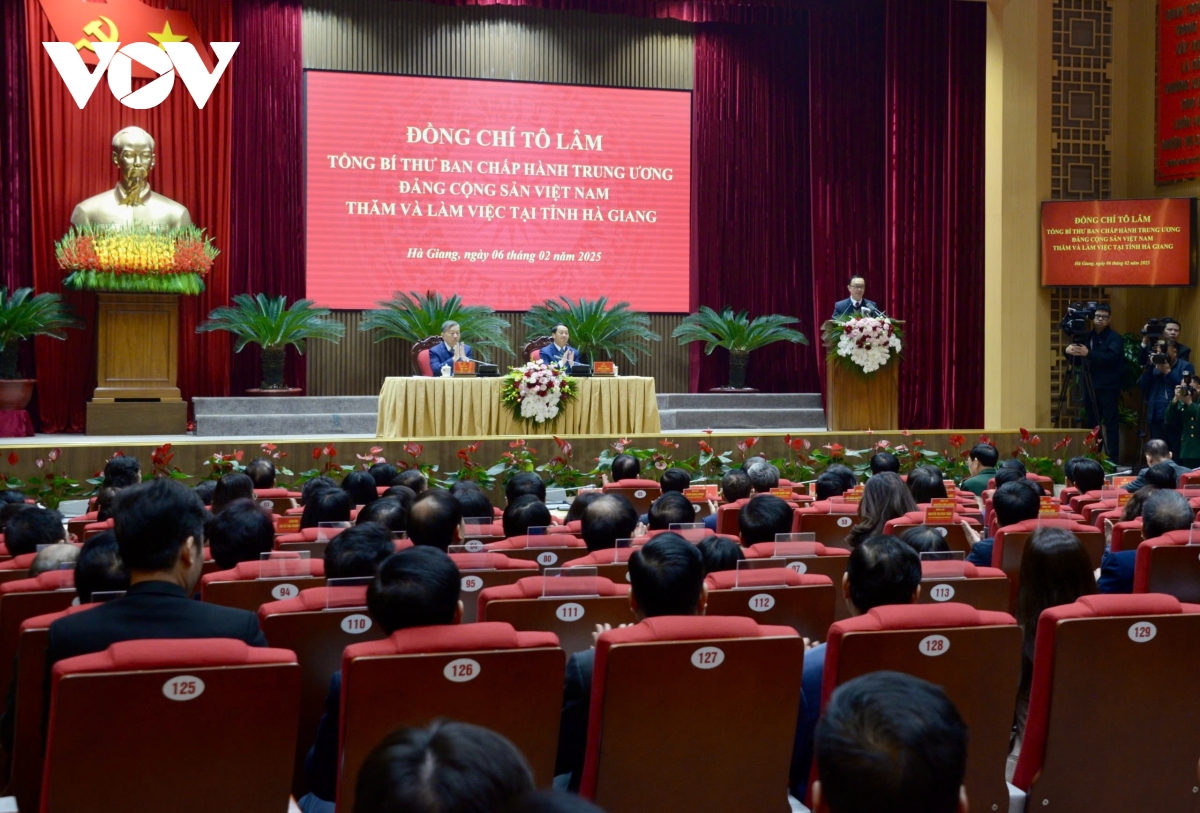 tong bi thu to lam chu tri buoi lam viec voi tinh ha giang hinh anh 4