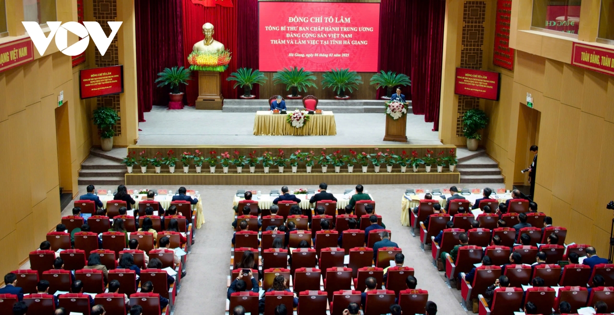 tổng bí thư tô lâm chủ trì buổi làm việc với tỉnh hà giang hình ảnh 3 tong bi thu to lam chu tri buoi lam viec voi tinh ha giang hinh anh 3