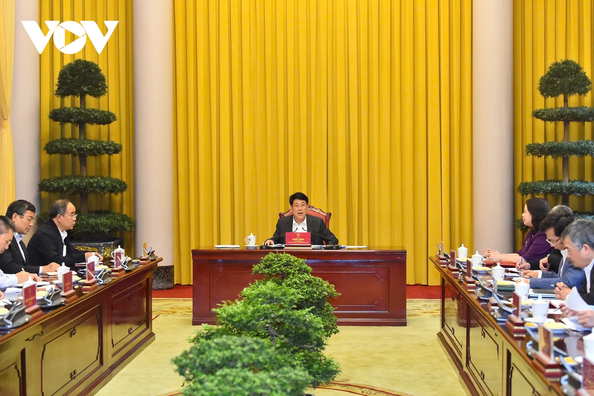 chủ tịch nước lương cường làm việc với văn phòng chủ tịch nước và bộ ngoại giao hình ảnh 3 chu tich nuoc luong cuong lam viec voi van phong chu tich nuoc va bo ngoai giao hinh anh 3