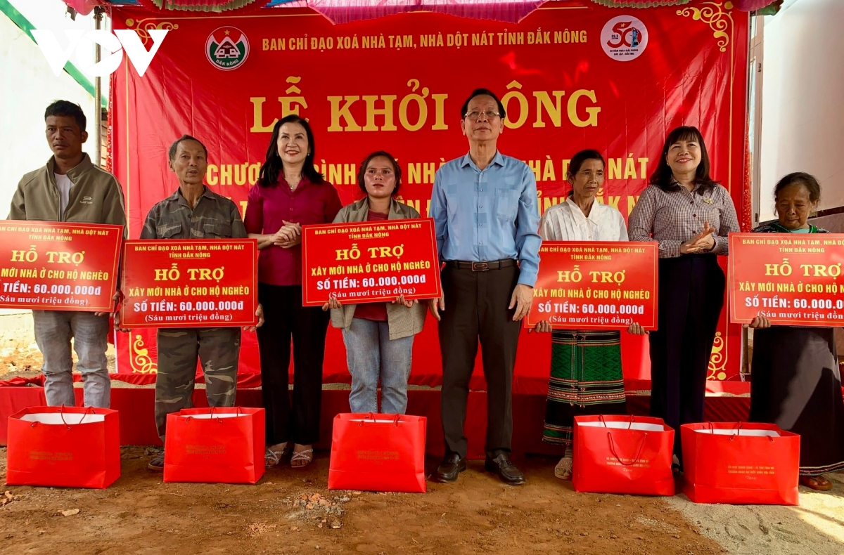 Đắk nông khởi công và phát động xoá nhà tạm toàn tỉnh hình ảnh 1 Dak nong khoi cong va phat dong xoa nha tam toan tinh hinh anh 1