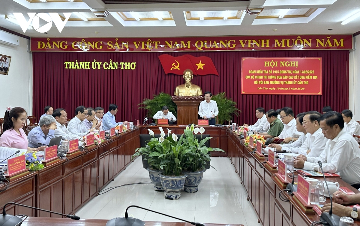 Đoàn kiểm tra của bộ chính trị làm việc với ban thường vụ thành ủy cần thơ hình ảnh 2 Doan kiem tra cua bo chinh tri lam viec voi ban thuong vu thanh uy can tho hinh anh 2