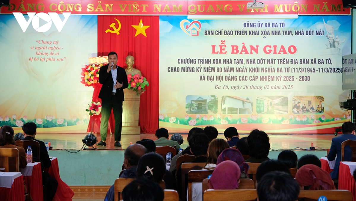 Huyện đầu tiên ở Quảng Ngãi hoàn thành xóa nhà tạm, nhà dột nát