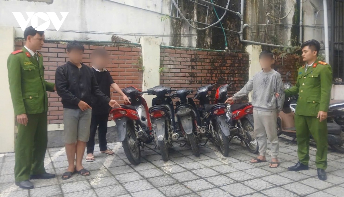 Bắt nhóm đối tượng trộm hàng loạt xe máy ở Huế