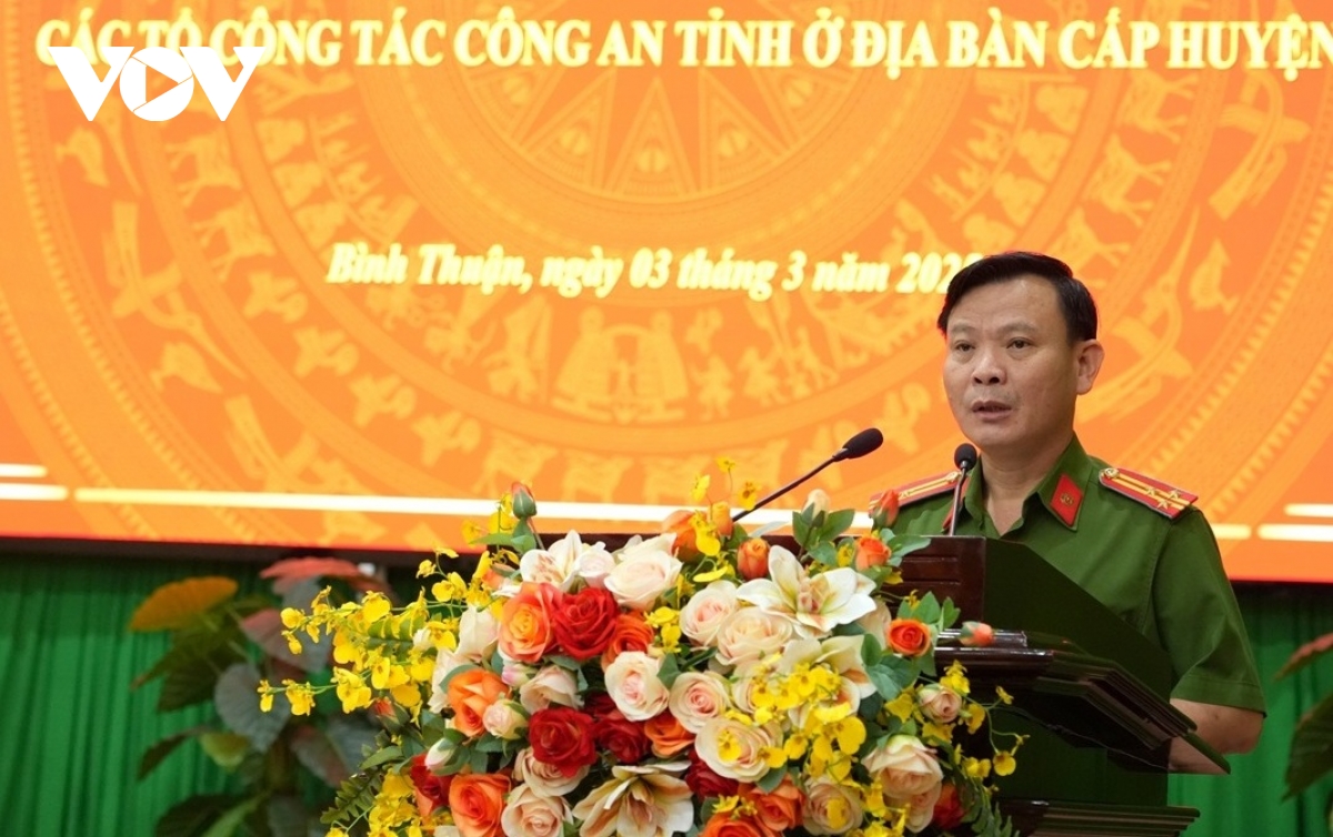 Thành lập 9 tổ công tác công an tỉnh ở địa bàn cấp huyện của Bình Thuận