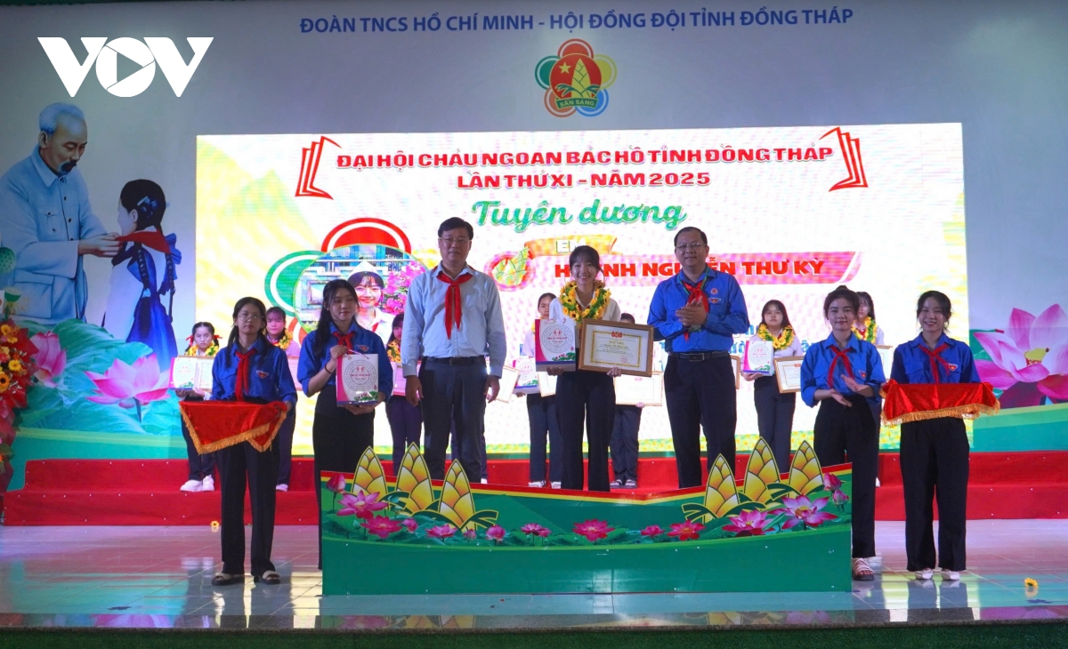 Đồng Tháp tuyên dương đội viên xuất sắc trong thi đua làm theo 5 điều Bác Hồ dạy