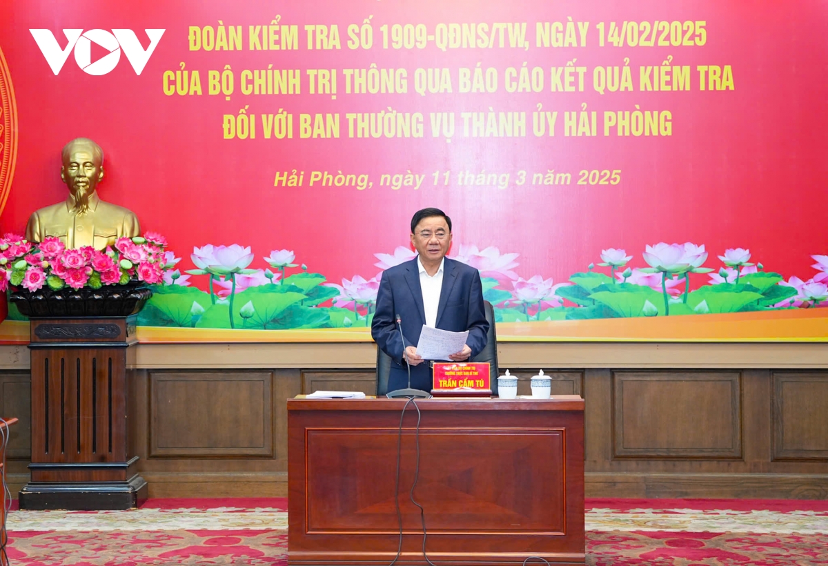thông qua kết quả kiểm tra của bộ chính trị đối với ban thường vụ thành ủy hải phòng hình ảnh 2 thong qua ket qua kiem tra cua bo chinh tri doi voi ban thuong vu thanh uy hai phong hinh anh 2