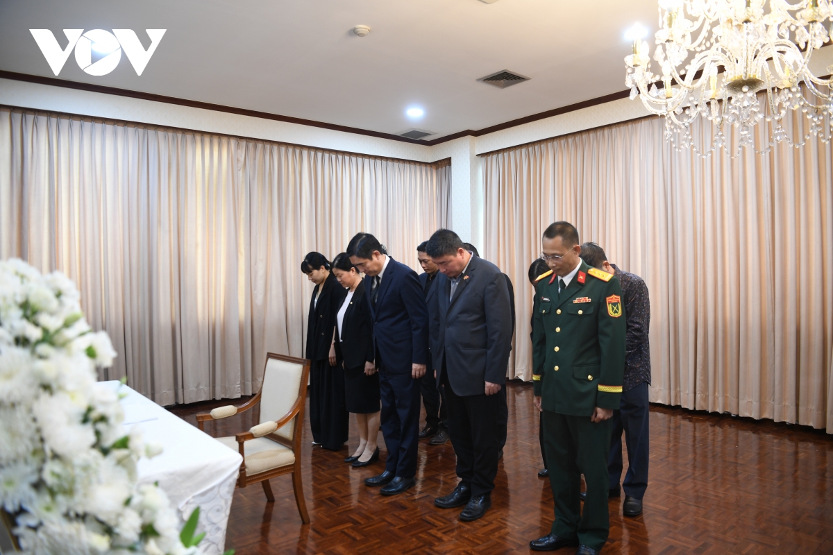 Đại sứ việt nam tại thái lan viếng nguyên chủ tịch nước lào khamtay siphandone hình ảnh 3 Dai su viet nam tai thai lan vieng nguyen chu tich nuoc lao khamtay siphandone hinh anh 3