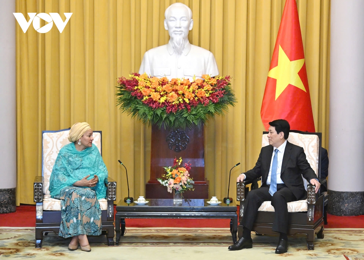 chủ tịch nước lương cường tiếp phó tổng thư ký liên hợp quốc amina mohammed hình ảnh 2 chu tich nuoc luong cuong tiep pho tong thu ky lien hop quoc amina mohammed hinh anh 2