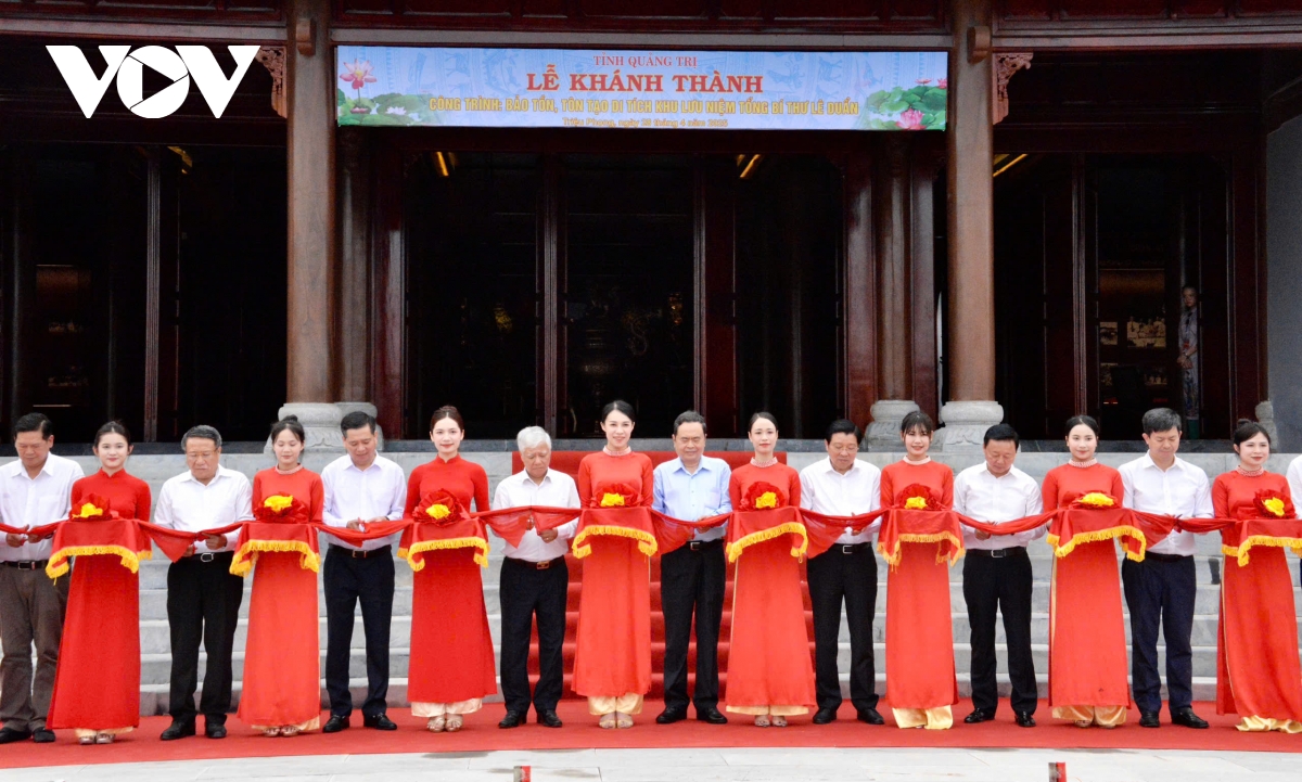 chủ tịch quốc hội dự lễ khánh thành, tôn tạo khu lưu niệm tổng bí thư lê duẩn hình ảnh 2 chu tich quoc hoi du le khanh thanh, ton tao khu luu niem tong bi thu le duan hinh anh 2