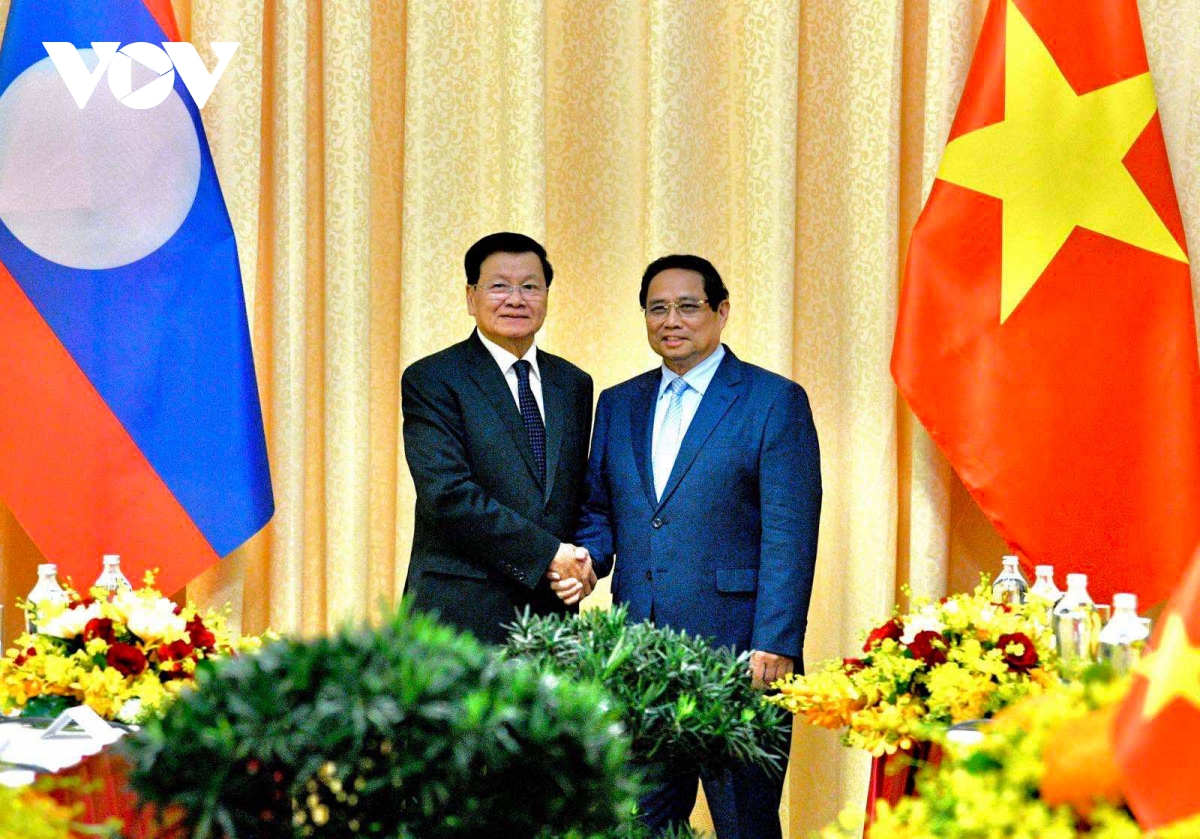 Thủ tướng Phạm Minh Chính tiếp Tổng Bí thư Lào Thongloun Sisoulith