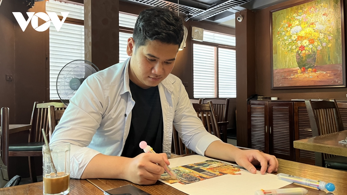 chàng trai gen z khắc họa hà nội qua nét vẽ bút bi hình ảnh 6 chang trai gen z khac hoa ha noi qua net ve but bi hinh anh 6