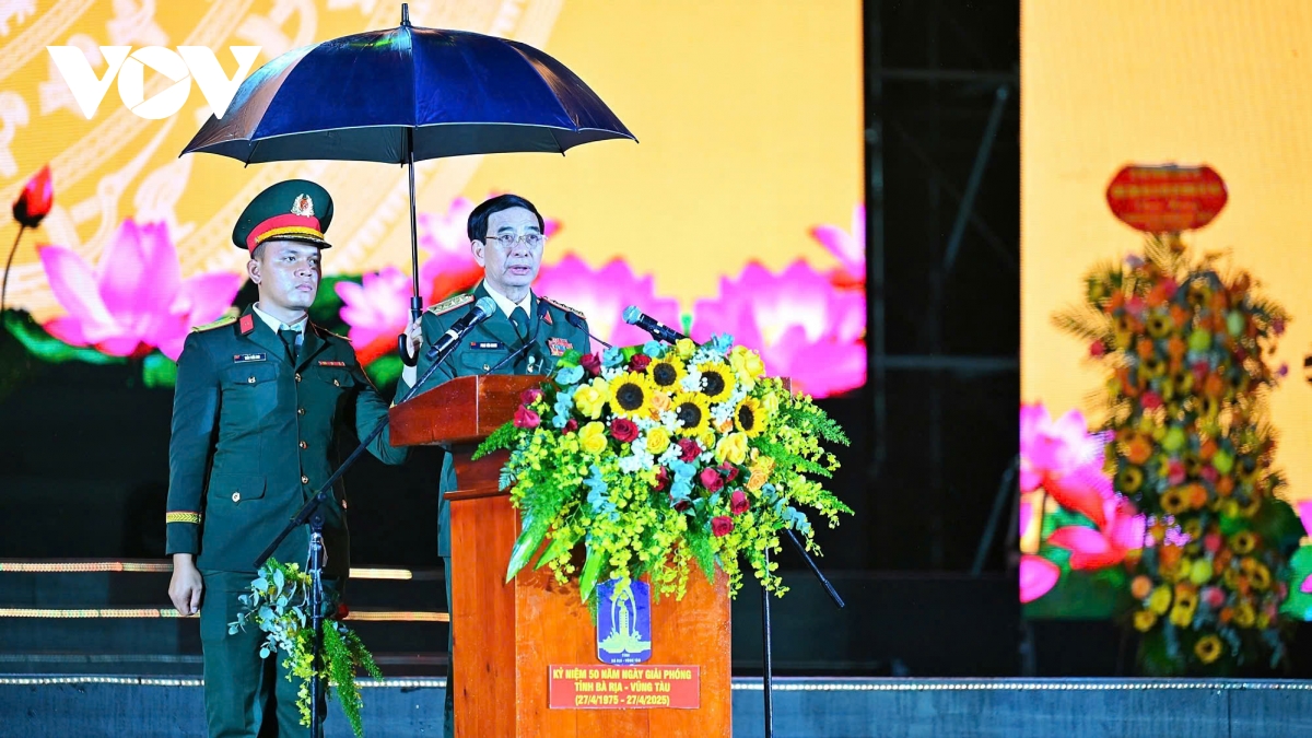 Đại tướng Phan Văn Giang dự kỷ niệm 50 năm ngày giải phóng tỉnh Bà Rịa-Vũng Tàu