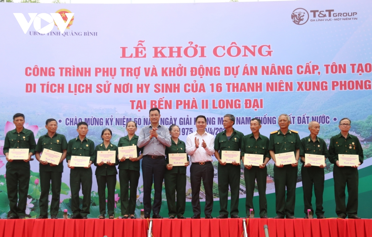 Nâng cấp di tích nơi 16 thanh niên xung phong hy sinh ở bến phà Long Đại