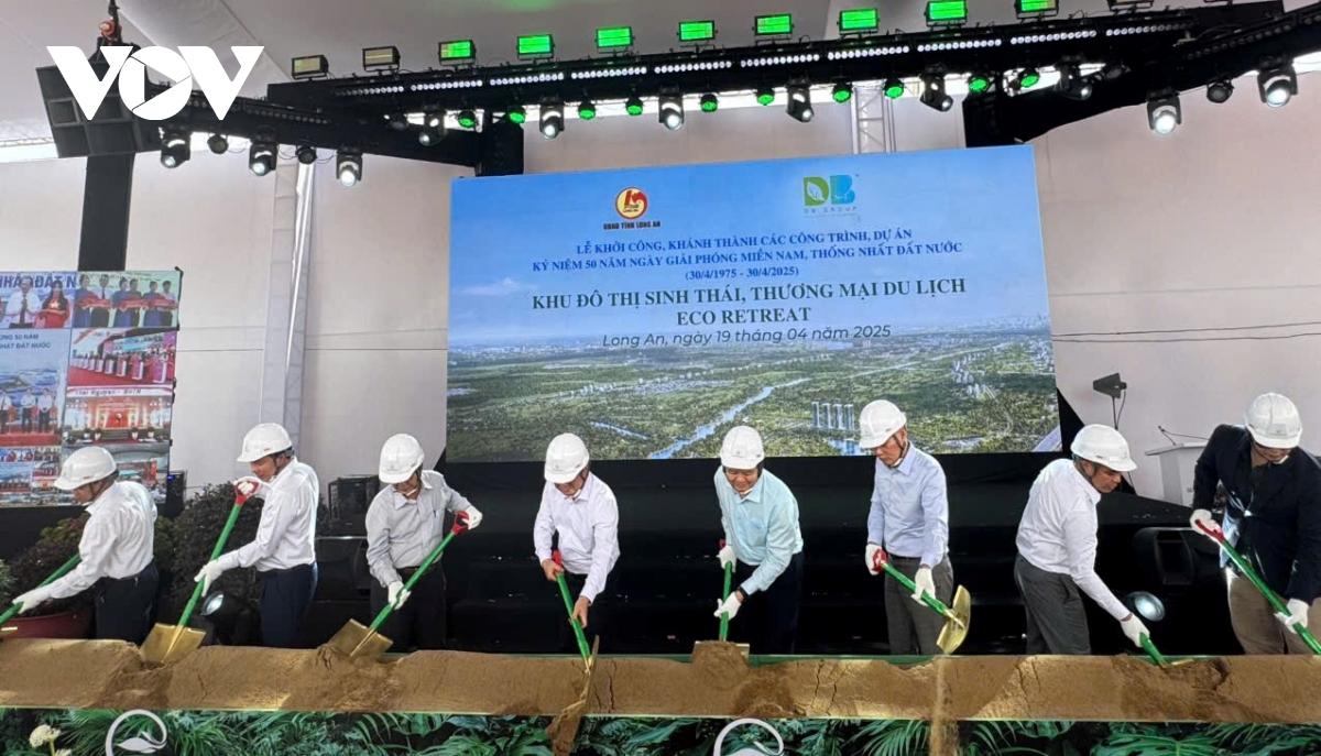 long an đồng loạt khởi công nhiều dự án trọng điểm hình ảnh 1 long an dong loat khoi cong nhieu du an trong diem hinh anh 1