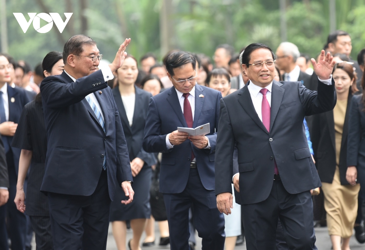 Ảnh thủ tướng phạm minh chính chủ trì lễ đón thủ tướng nhật bản ishiba shigeru hình ảnh 6 Anh thu tuong pham minh chinh chu tri le don thu tuong nhat ban ishiba shigeru hinh anh 6