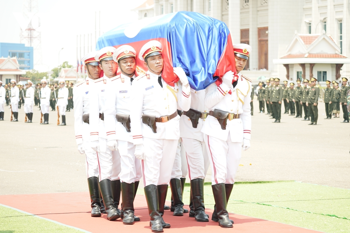 toàn cảnh lễ truy điệu nguyên chủ tịch nước lào khamtay siphandone tại vientiane hình ảnh 4 toan canh le truy dieu nguyen chu tich nuoc lao khamtay siphandone tai vientiane hinh anh 4