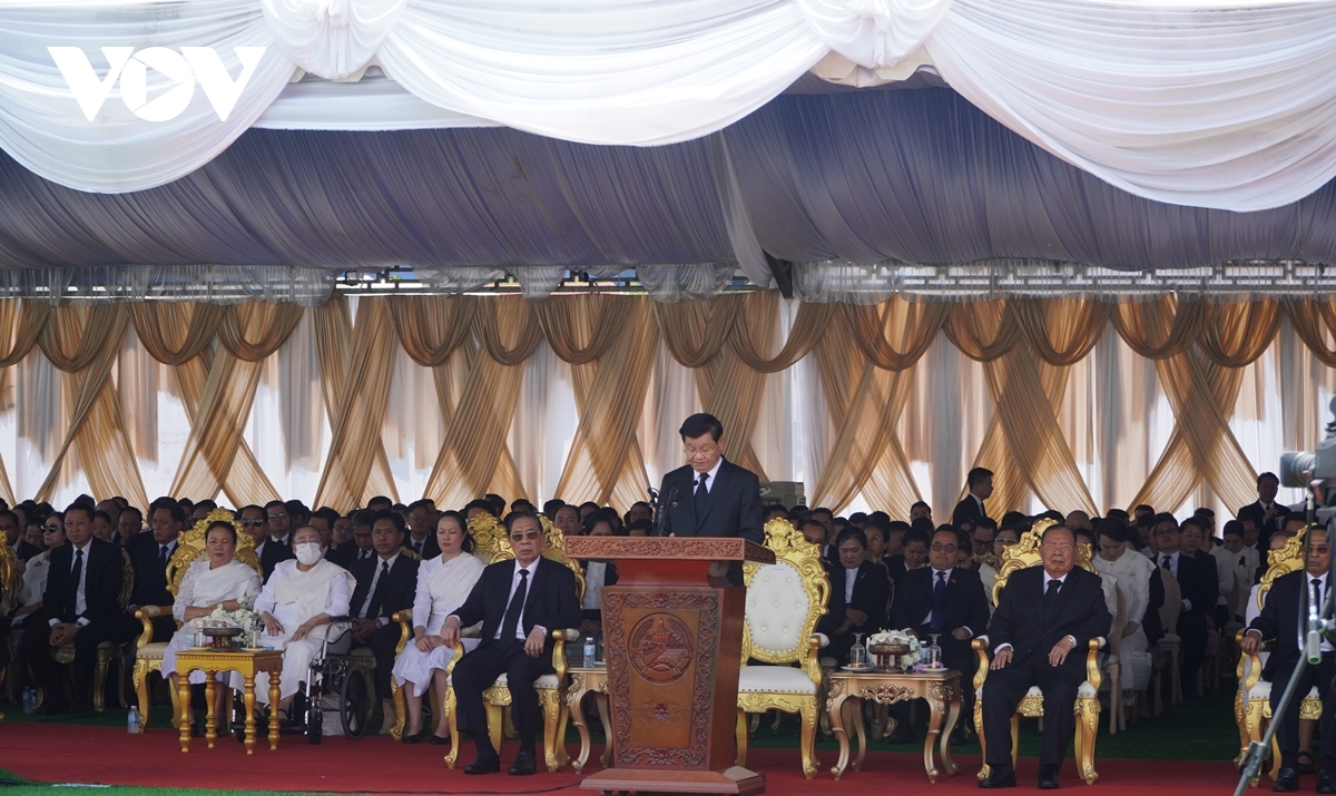 toàn cảnh lễ truy điệu nguyên chủ tịch nước lào khamtay siphandone tại vientiane hình ảnh 8 toan canh le truy dieu nguyen chu tich nuoc lao khamtay siphandone tai vientiane hinh anh 8