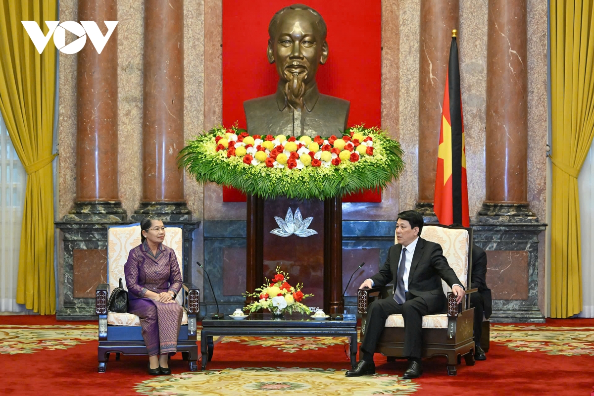 chủ tịch nước lương cường tiếp phó chủ tịch Đảng nhân dân campuchia hình ảnh 2 chu tich nuoc luong cuong tiep pho chu tich Dang nhan dan campuchia hinh anh 2